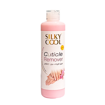 Silky Cool Cuticle Remover 250ml – Pink Professional Liquid Cuticle Softener with Glycerine for Manicure & Pedicure, Nail Care Treatment